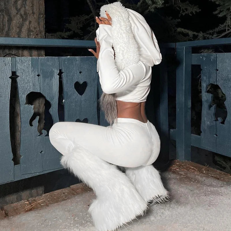 Hooded Top And Leggings Set