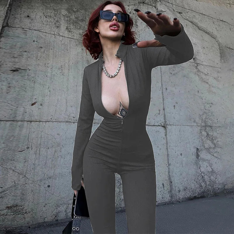 Slim Long Sleeve Jumpsuit