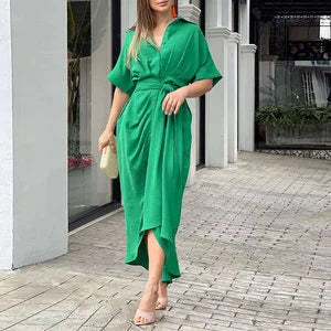 Short Sleeve Printed Dress