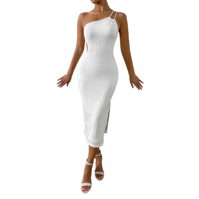 Women’s Adjustable Single Sided Straps Slim Straps Dress Backless Backpacks Sexy Base Skirt Slim
