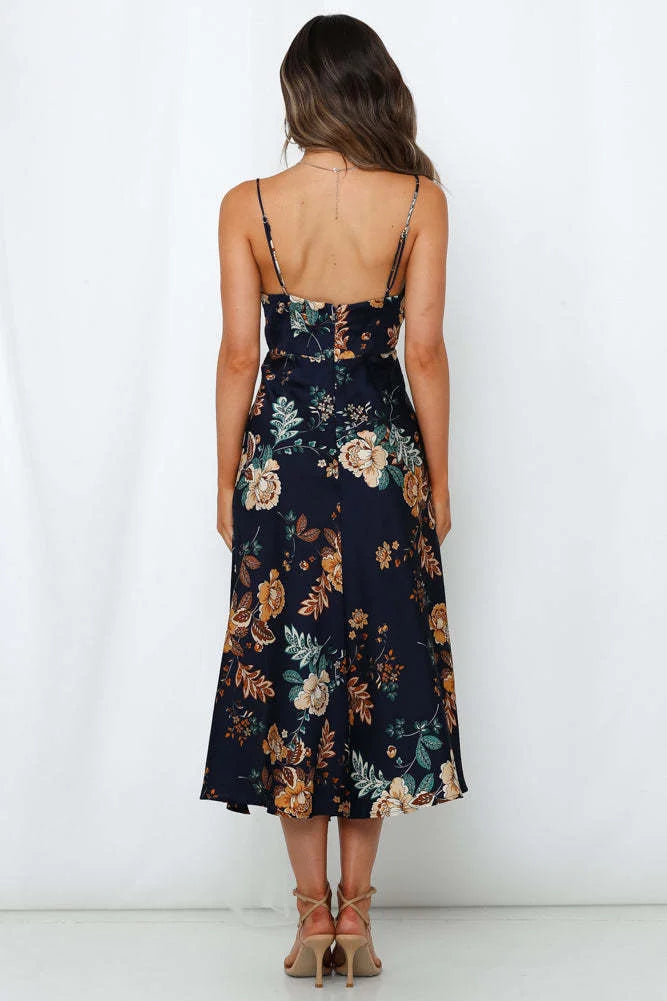 Backless Dress With Hip Slit