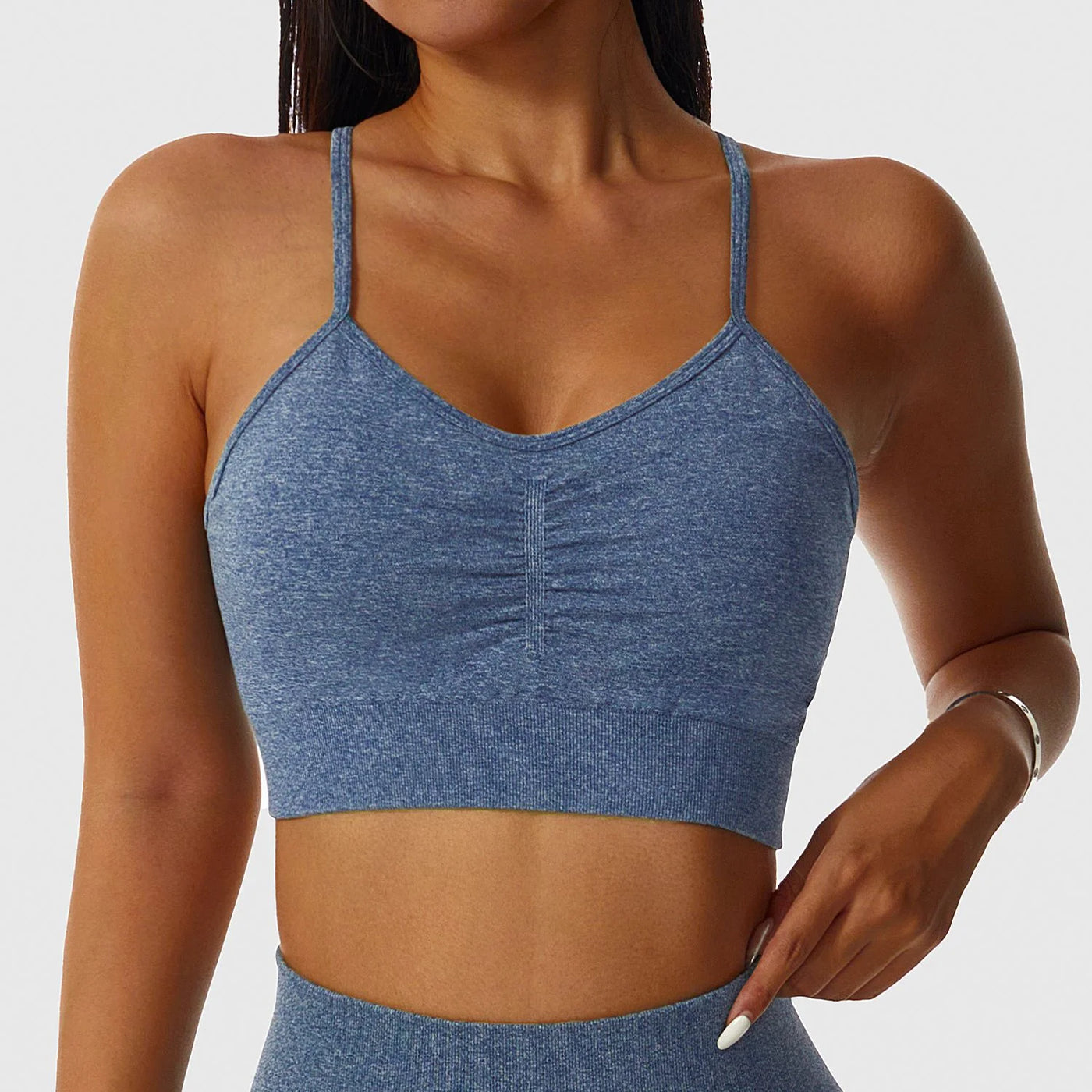Fitted Crop Top With Thin Straps