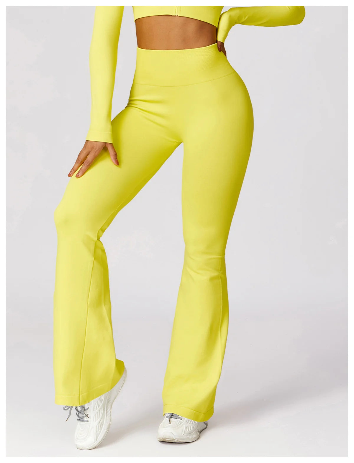 Tight Sport Pants With Wide Leg And Seamless