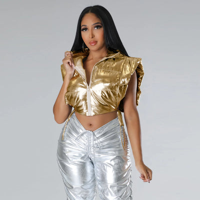 Metallic Vest Jacket