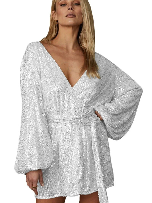 Sexy Lantern Long Sleeve Dress