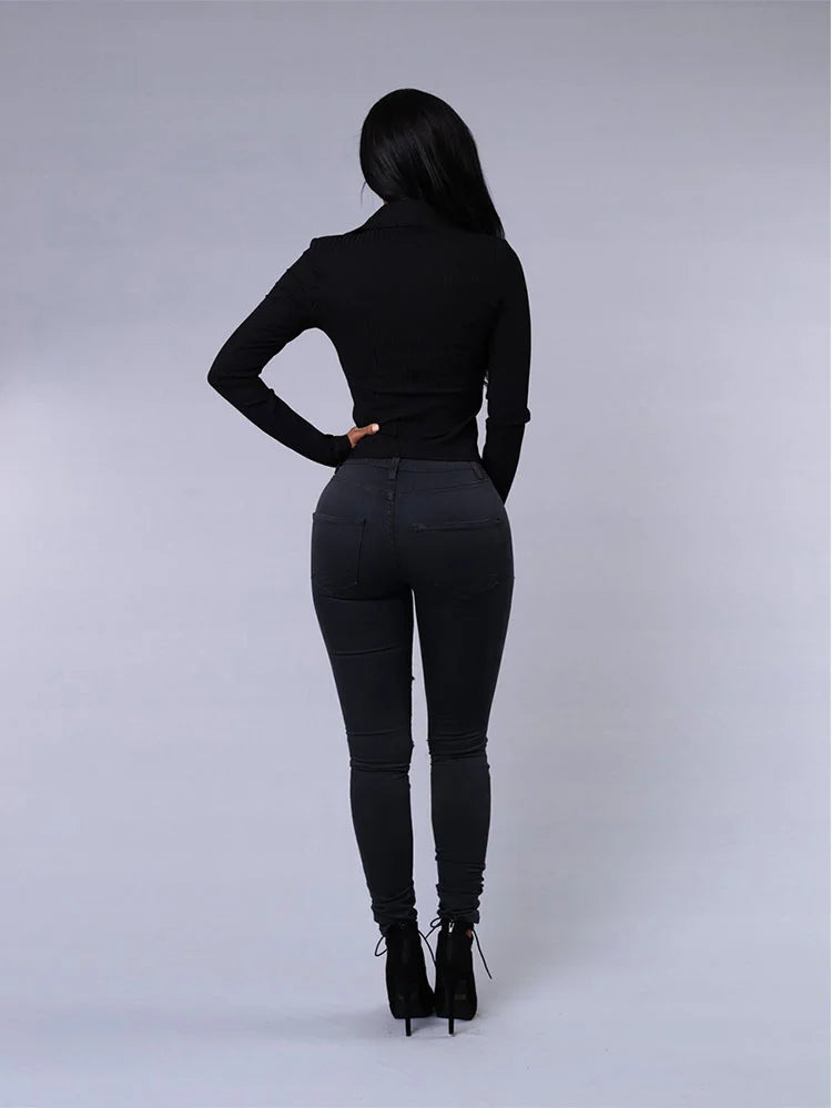 Ripped Jeans Women’s Shank Pants