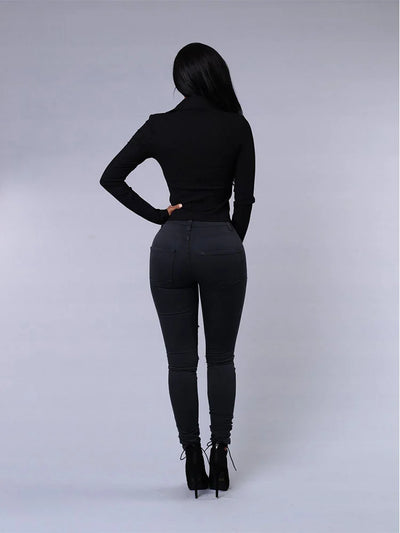 Ripped Jeans Women’s Shank Pants