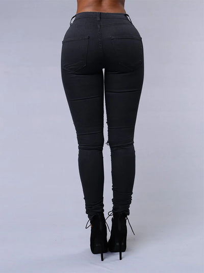 Ripped Jeans Women’s Shank Pants