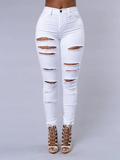 Ripped Jeans Women’s Shank Pants