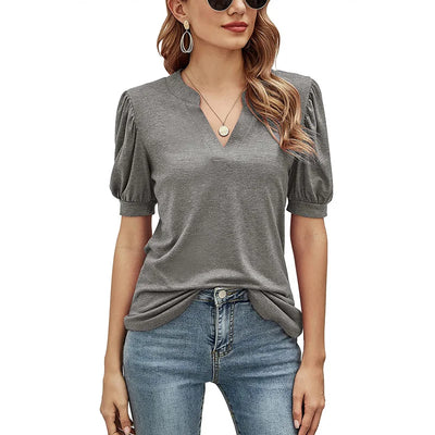 V Neck Short Sleeved T-Shirt