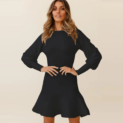 Slim Temperament Base Sweater Skirt