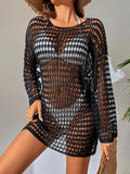 Bikini Cover Up Mesh Cut Out Knitwear Swimsuit Beach Sunscreen