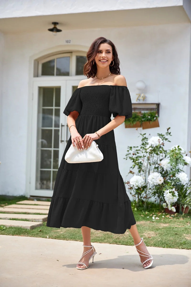 Short Sleeved Frock Dress
