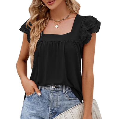 Summer Knitted Short Women Sleeved T-shirt
