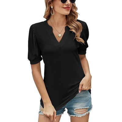 V Neck Short Sleeved T-Shirt