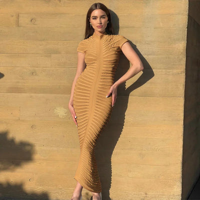 Long Knitted Bodycon Dress