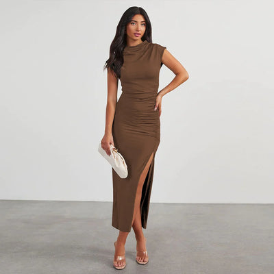 French Dress Slit sexy Hip Skirt Slim Dress