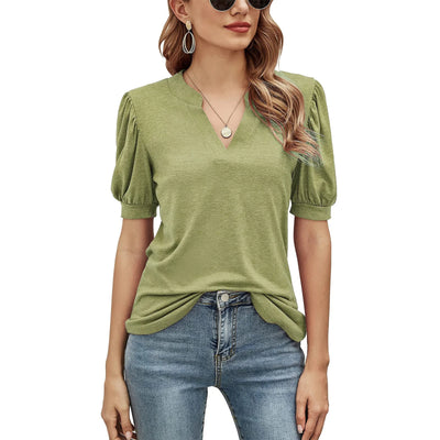 V Neck Short Sleeved T-Shirt