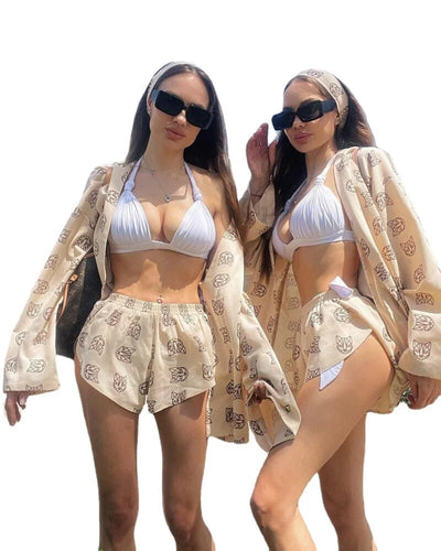 High Waist Shorts Suit