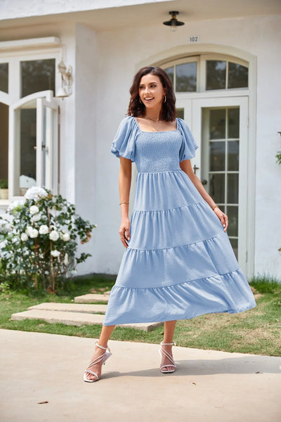 Short Sleeved Frock Dress