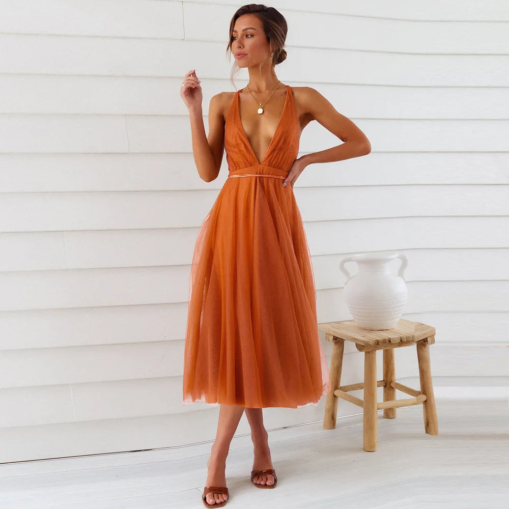 Gauze Flowing Dress