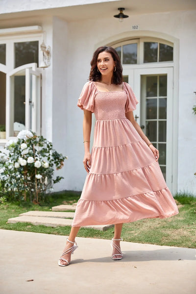 Short Sleeved Frock Dress