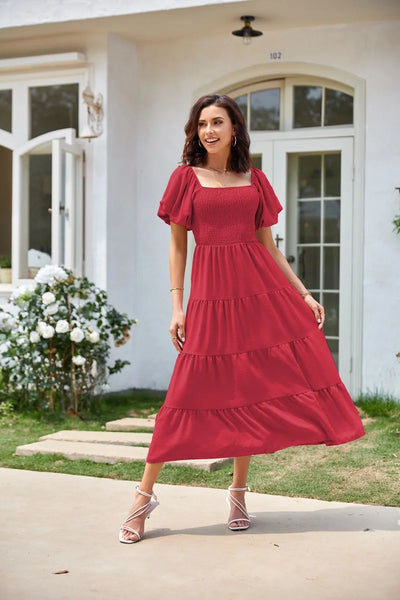 Short Sleeved Frock Dress