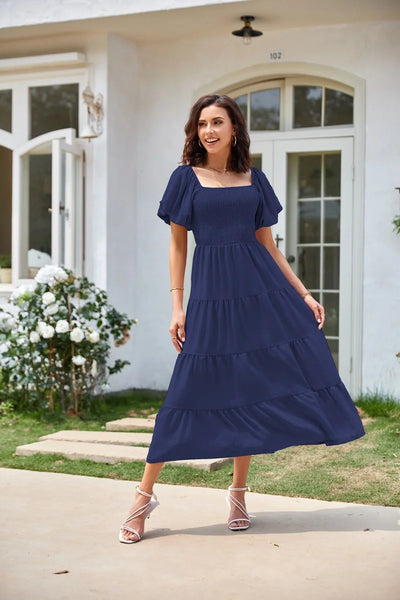 Short Sleeved Frock Dress