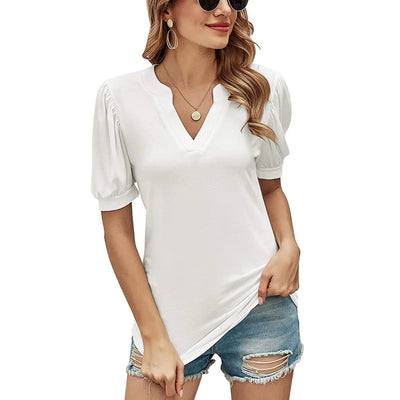V Neck Short Sleeved T-Shirt