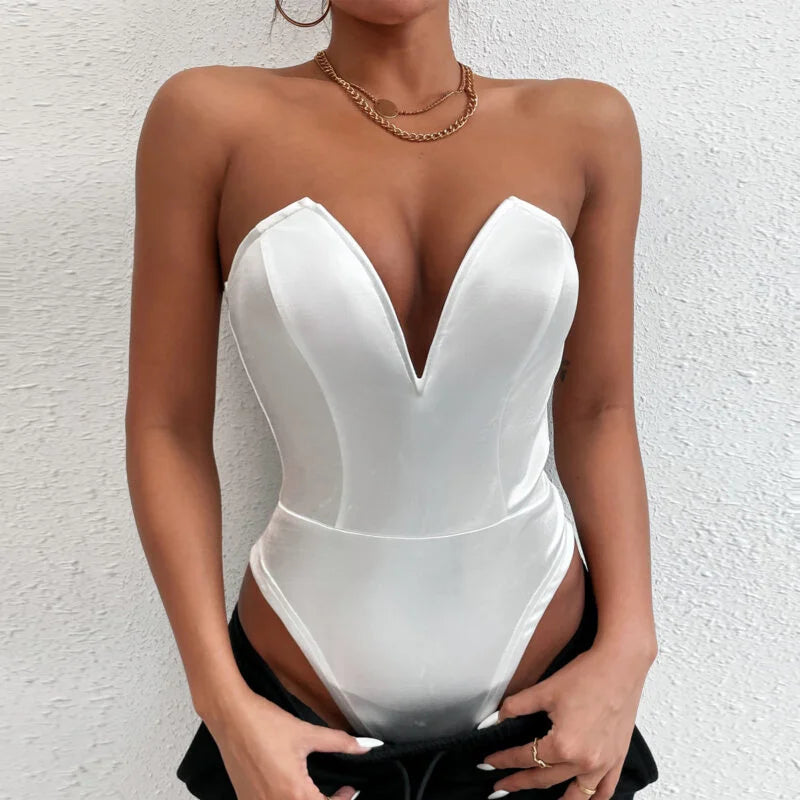 Jumpsuit Women’s V Neck Strapless Jumpsuit