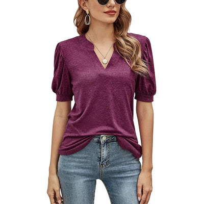 V Neck Short Sleeved T-Shirt